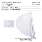 PVC Table Protector 42 Inch Round Clear Plastic Desk Protector 2.0mm Thick