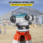 Automatic Optical Level 24X Optical Auto Level Kit High Precision Height/Distance/Angle