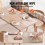PVC Table Protector 14x24 Inch Clear Plastic Desk Protector 1.5mm Thick
