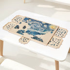 1500 Piece Rotating Puzzle Board with 5 Drawers and Cover, 86x63cm Portable Wooden Table, Jigsaw Puzzle Accessories for Adults, Puzzles Organizer Storage System, Birthday Gift for Mom