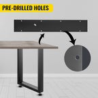 Black Table Legs Frame Metal Dining Table Desk 600X720MM