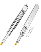 1 Pair Full Extension Drawer Slides 18 20 22 28 30 32 36 38 40 44 48 52 56 60 in, 500 lbs Load Capacity Locking Drawer Slides, Ball Bearing with Lock Side Mount Drawer Slide Rail