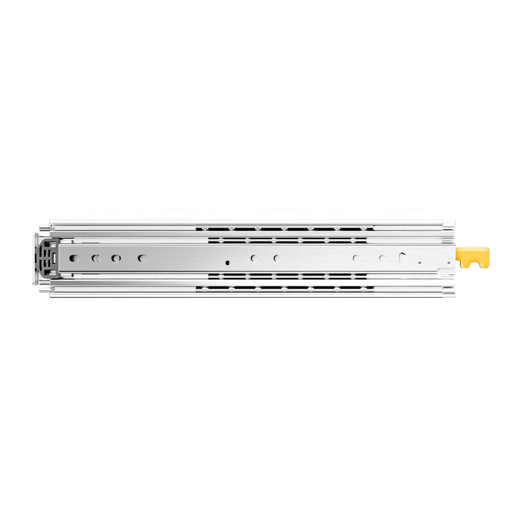 1 Pair Full Extension Drawer Slides 18 20 22 28 30 32 36 38 40 44 48 52 56 60 in, 500 lbs Load Capacity Locking Drawer Slides, Ball Bearing with Lock Side Mount Drawer Slide Rail