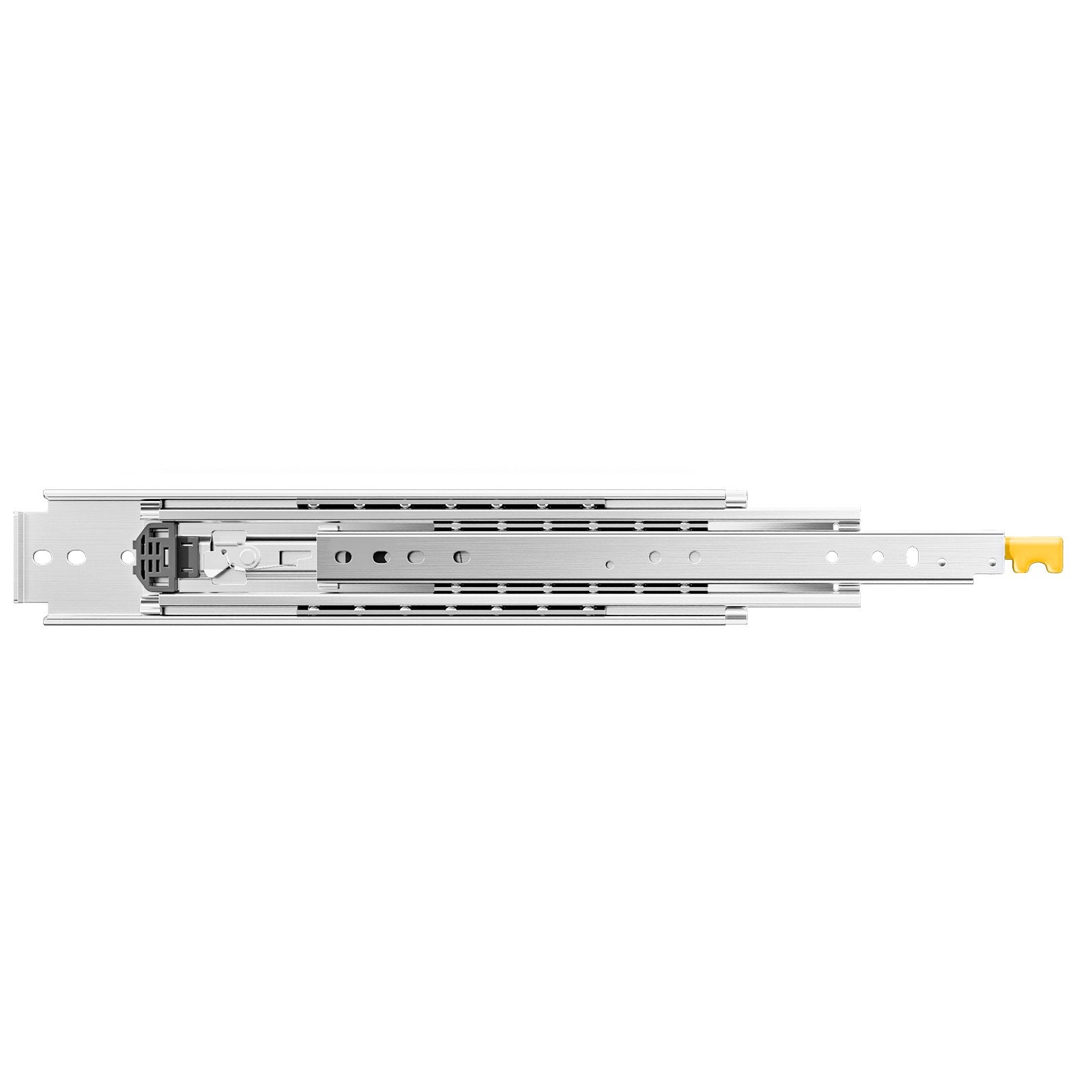 1 Pair Full Extension Drawer Slides 18 20 22 28 30 32 36 38 40 44 48 52 56 60 in, 500 lbs Load Capacity Locking Drawer Slides, Ball Bearing with Lock Side Mount Drawer Slide Rail