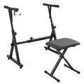Piano Keyboard Stand and Bench Set, Z Style, Heavy-Duty Digital Piano Music