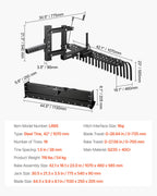 106.7cm Tow Behind Landscape Rake, 3-Point Lawn Rock Rake with Blade & Lift Lever, Fit Category 1 ATVs UTVs Lawn Tractors, Heavy Duty Dethatcher Rake for Debris Leaves Thatch