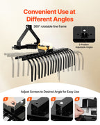 127 cm Lanscape Rock Rake, 3-Point Tow Behind Landscape Rake with 17 Steel Tines, Fit Category 1 Tractors, Angle Adjustable, Heavy Duty Lawn Dethatcher Rake for Grass Branch Debris